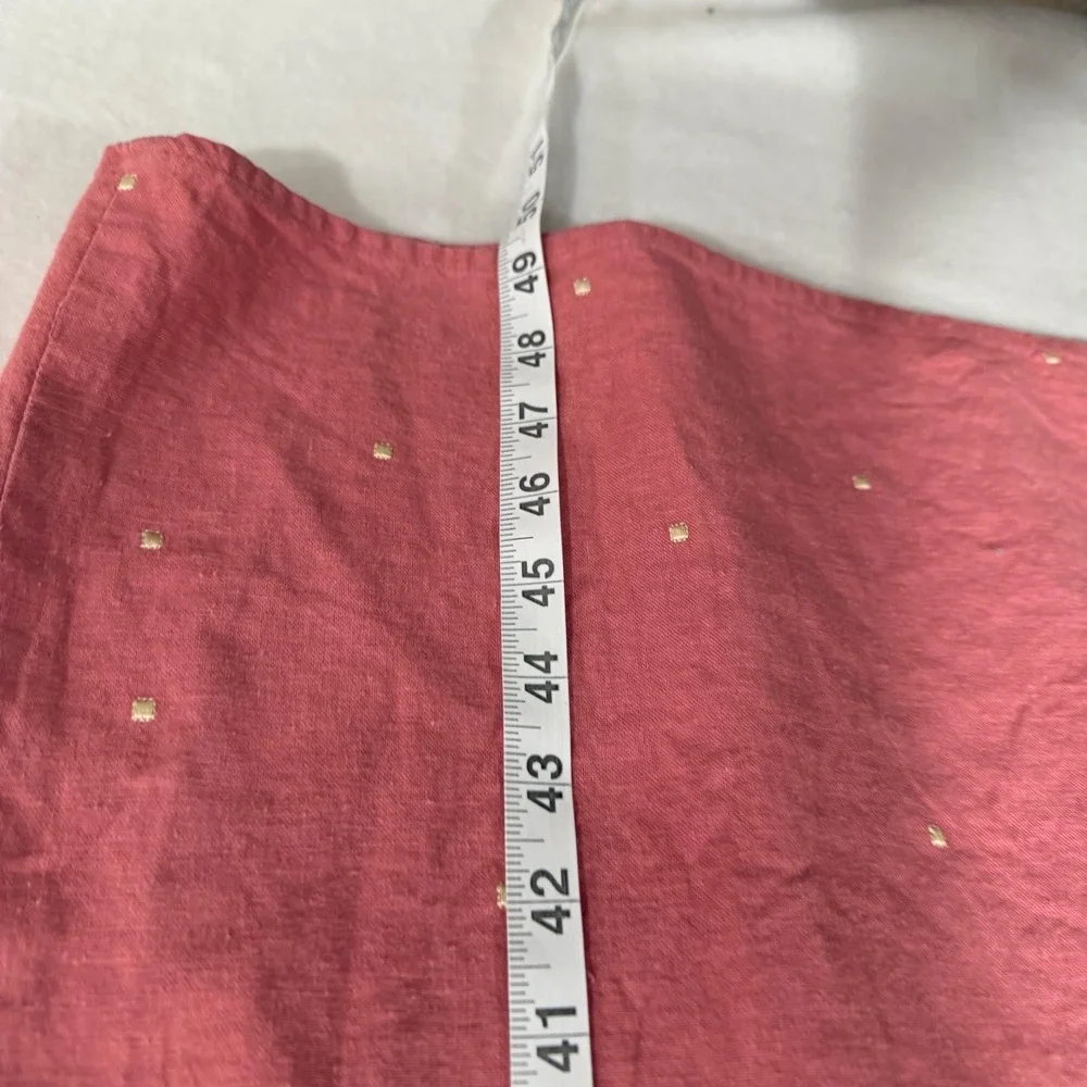 Lagenlook Y2K Norton McNaughton Cottagecore Pink Linen Blend Shift Dress LL